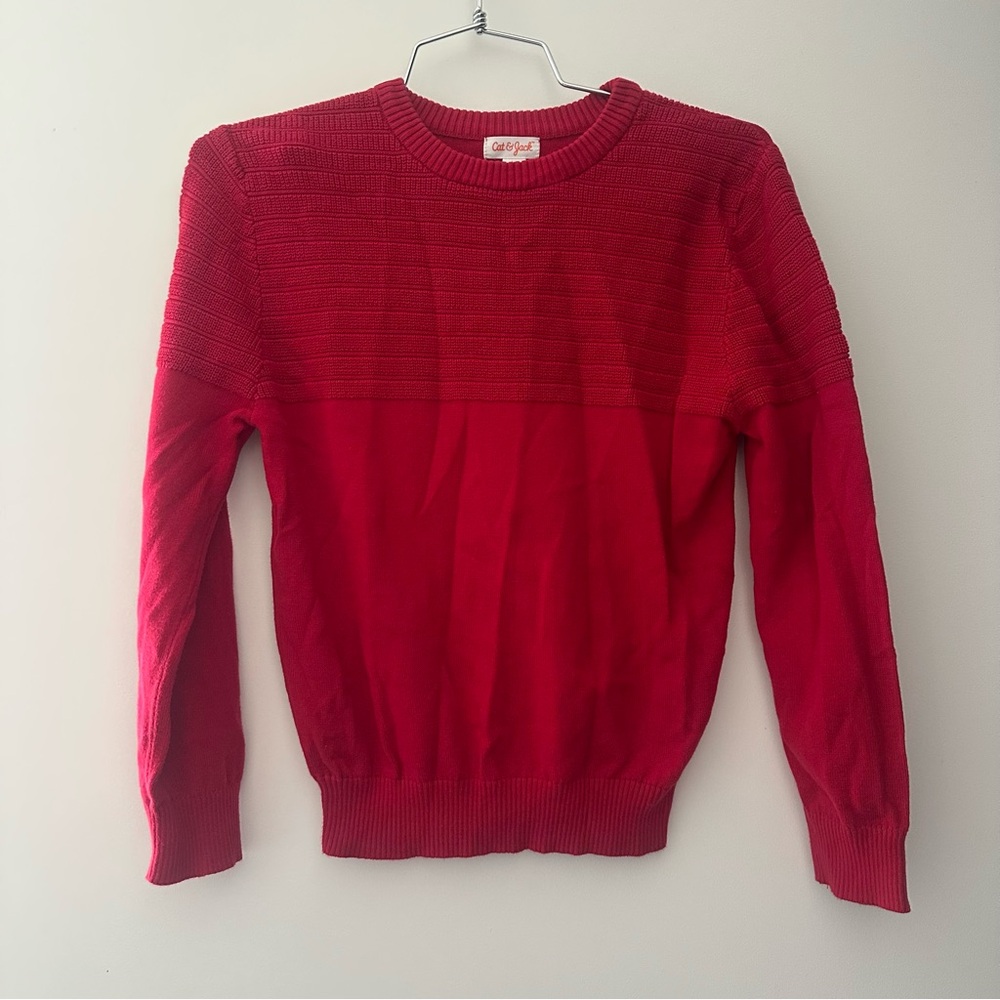 Cat & Jack Kids Cozy Red Sweater
